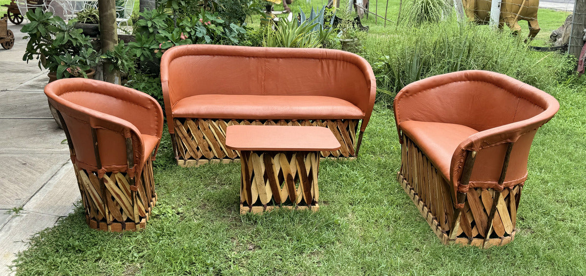 Equipal's Handcrafted Room in Antique-Style Wood and Leather.