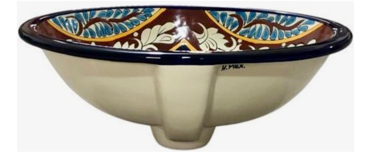 Lavabo Ovalin Grande Talavera Fina Estilo Antiguo 02gig 113