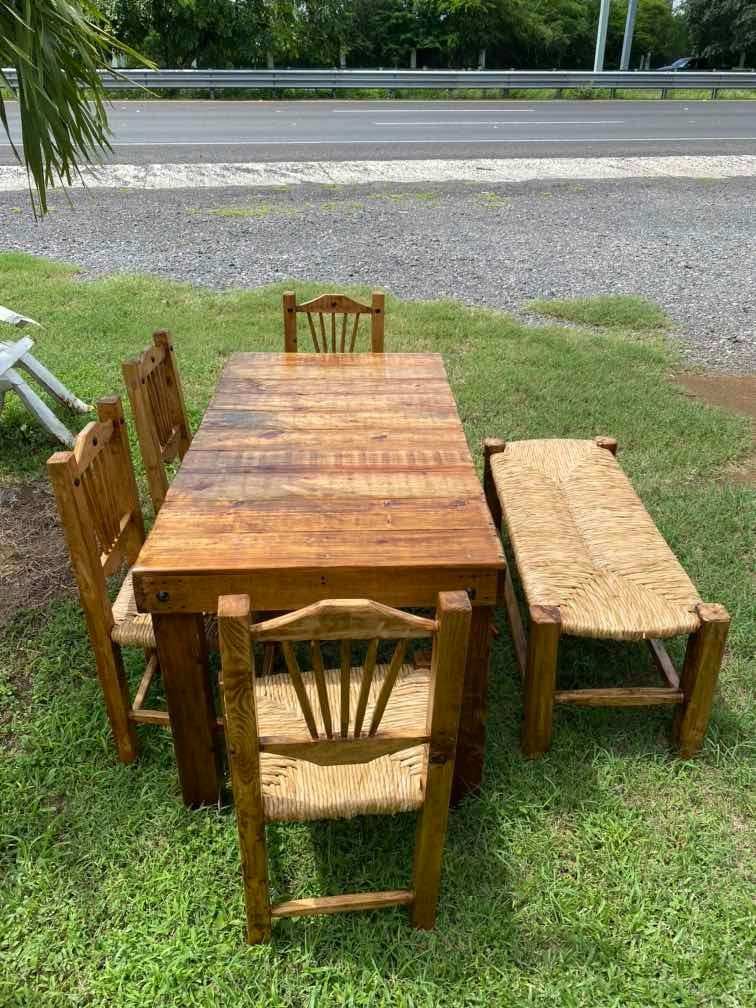 Beautiful, Sustainable, Handcrafted Wood Dining Room, Very Comfortable