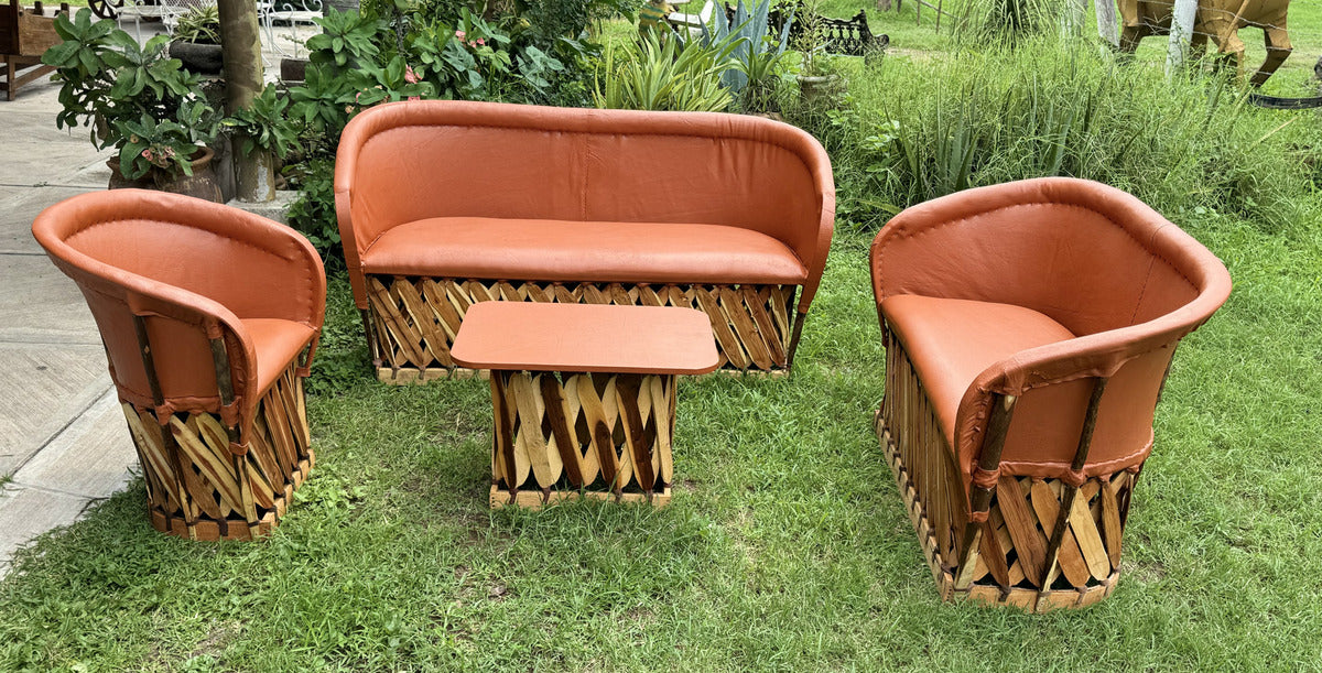 Equipal's Handcrafted Room in Antique-Style Wood and Leather.
