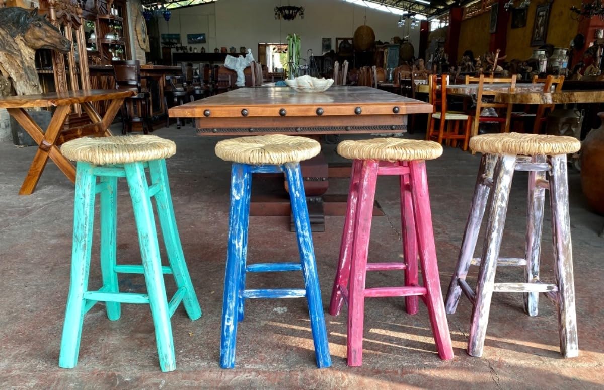Pair of Vintage Style Sustainable Wood Handcrafted Benches.