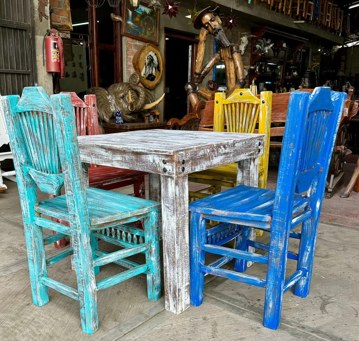 Sustainable Handcrafted Dining Room in Antique Vintage Style