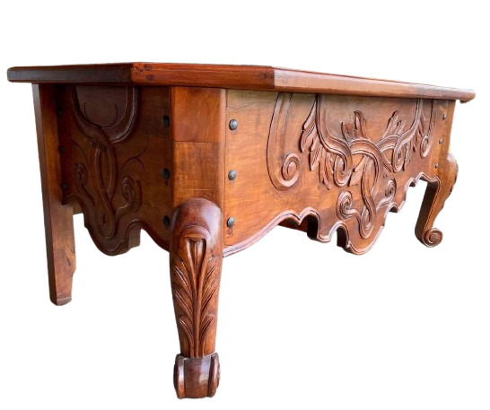 Beautiful Antique Style Hand Carved Mesquite Office Desk