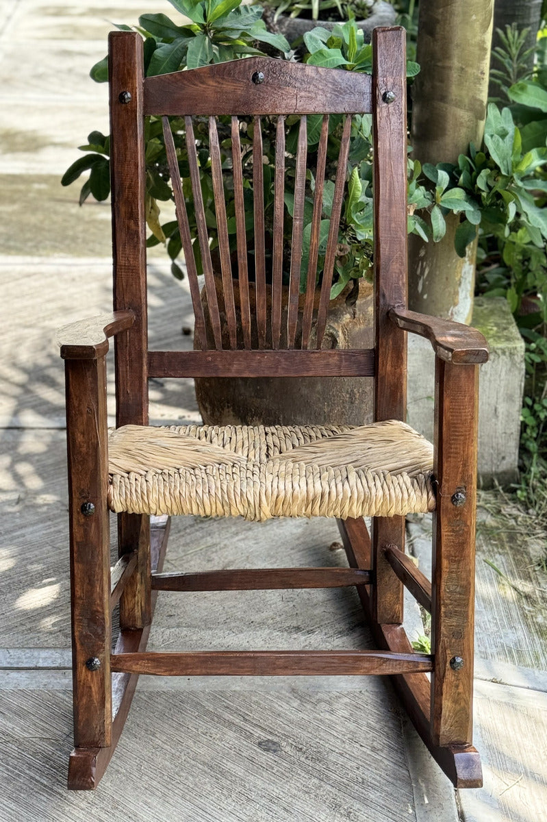 Beautiful Antique Style Wooden and Tulle Rocking Bench.