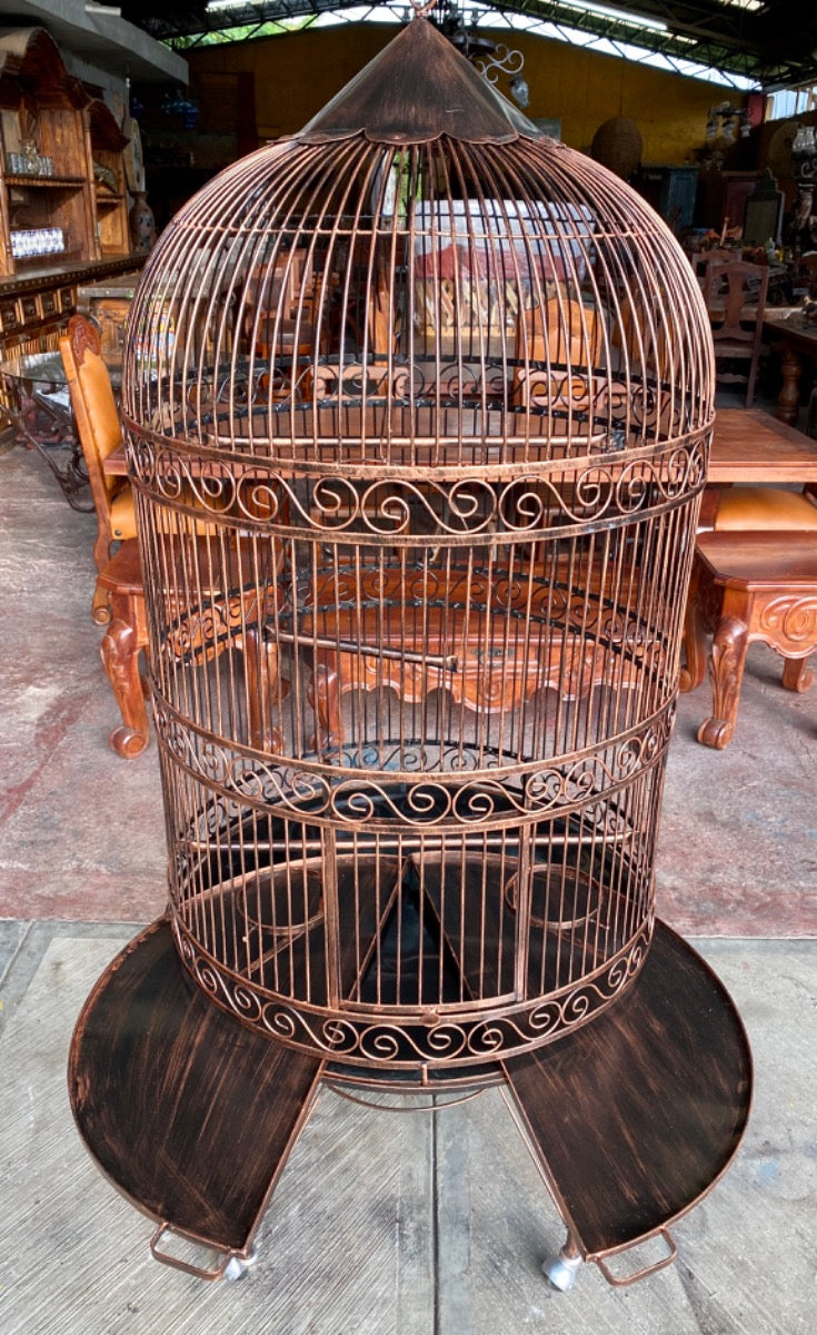 Bella Jaula Gigante De Metal Para Aves. Estilo Antiguo.