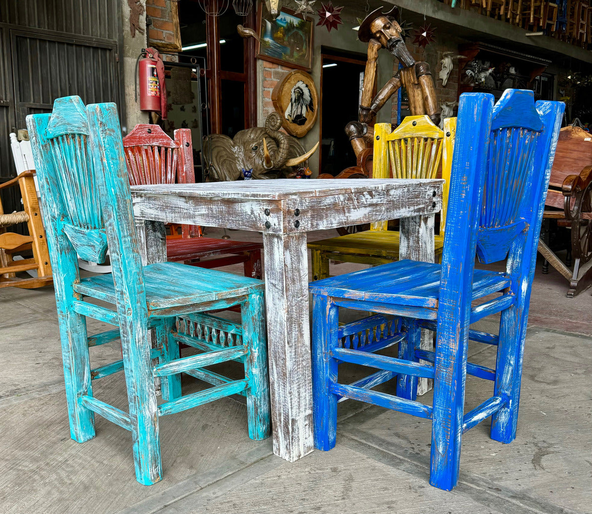 Sustainable Handcrafted Dining Room in Antique Vintage Style