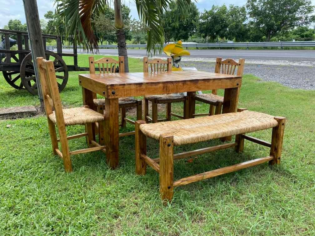 Beautiful, Sustainable, Handcrafted Wood Dining Room, Very Comfortable