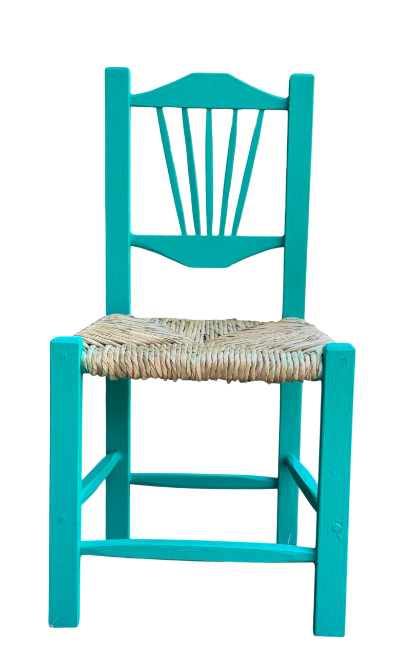 Hermosa Silla Artesanal Tejida Vintage Antiguo