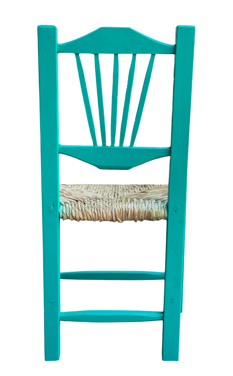 Hermosa Silla Artesanal Tejida Vintage Antiguo