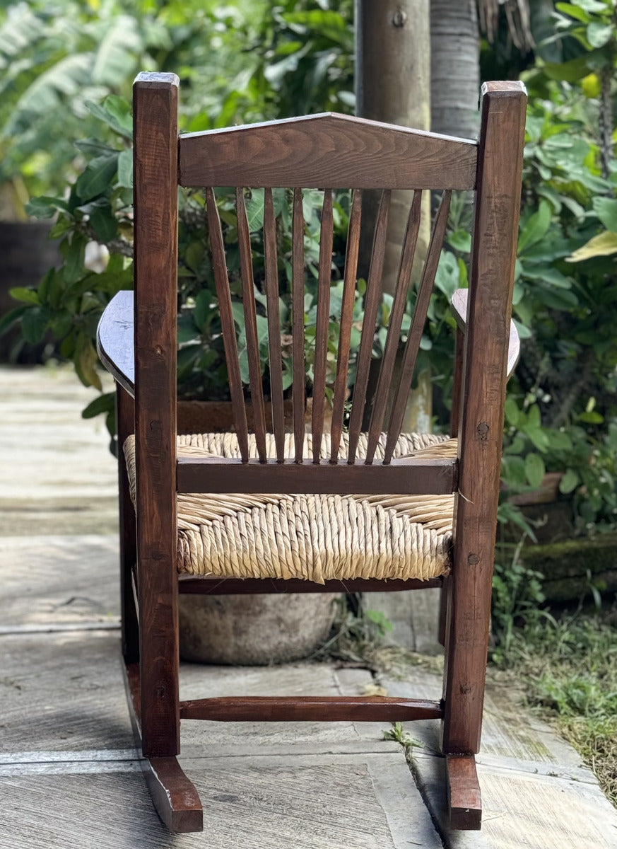 Beautiful Antique Style Wooden and Tulle Rocking Bench.
