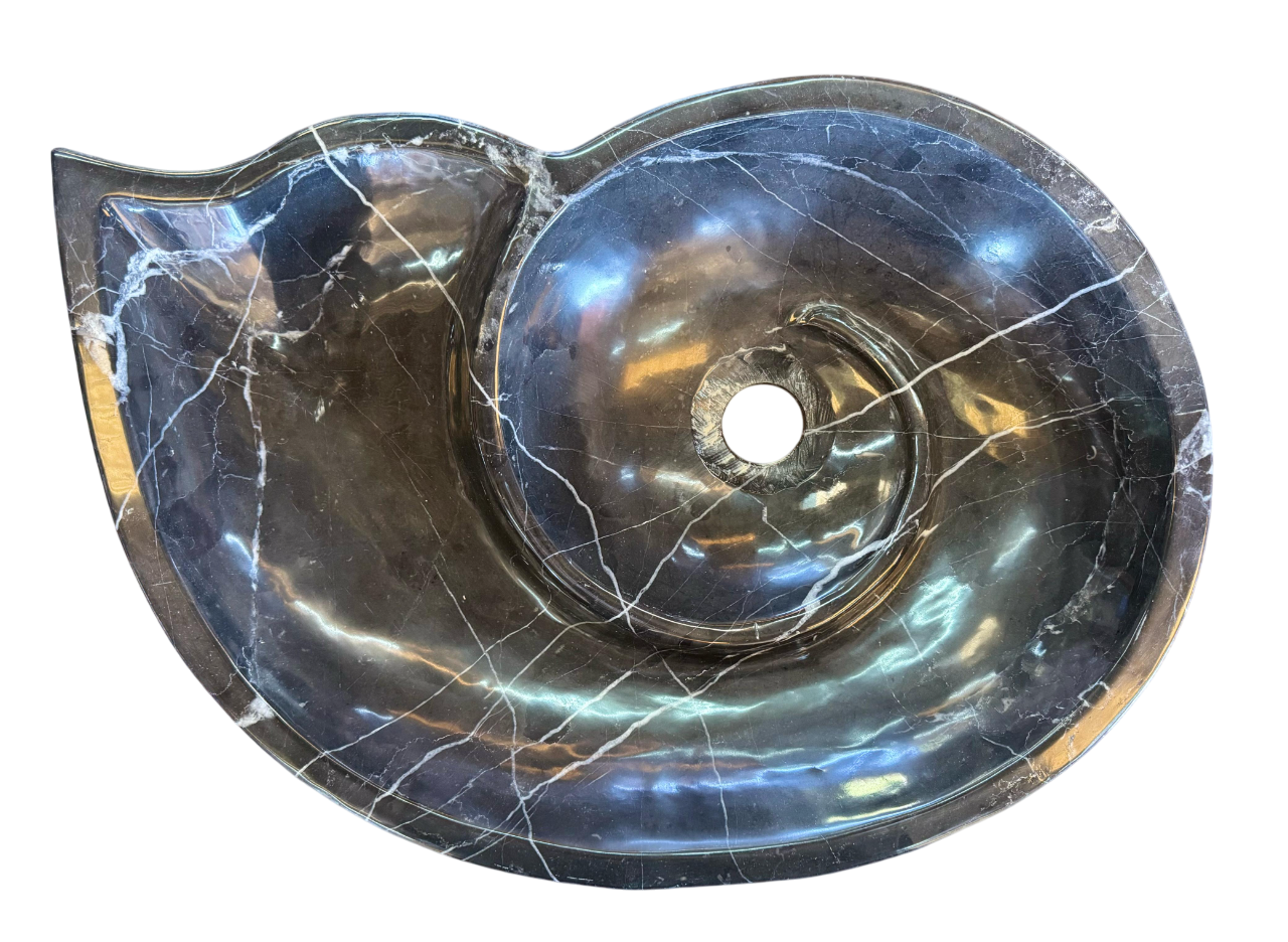 Unique black marble sink