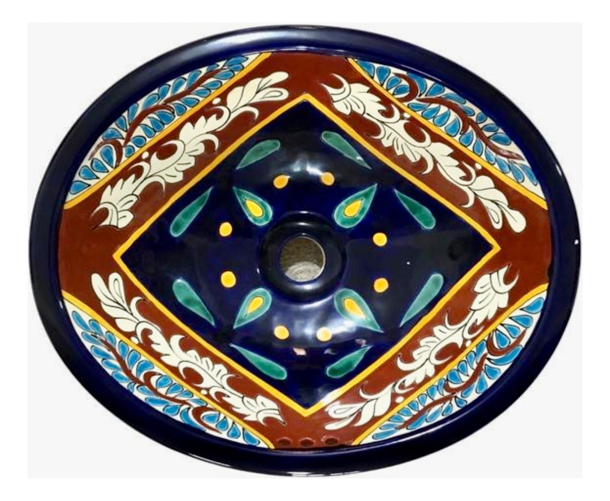 Lavabo Ovalin Grande Talavera Fina Estilo Antiguo 02gig 113