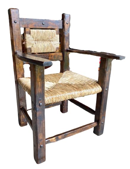 Silla Sillon Artesanal Madera Sustentable Estilo Antiguo.