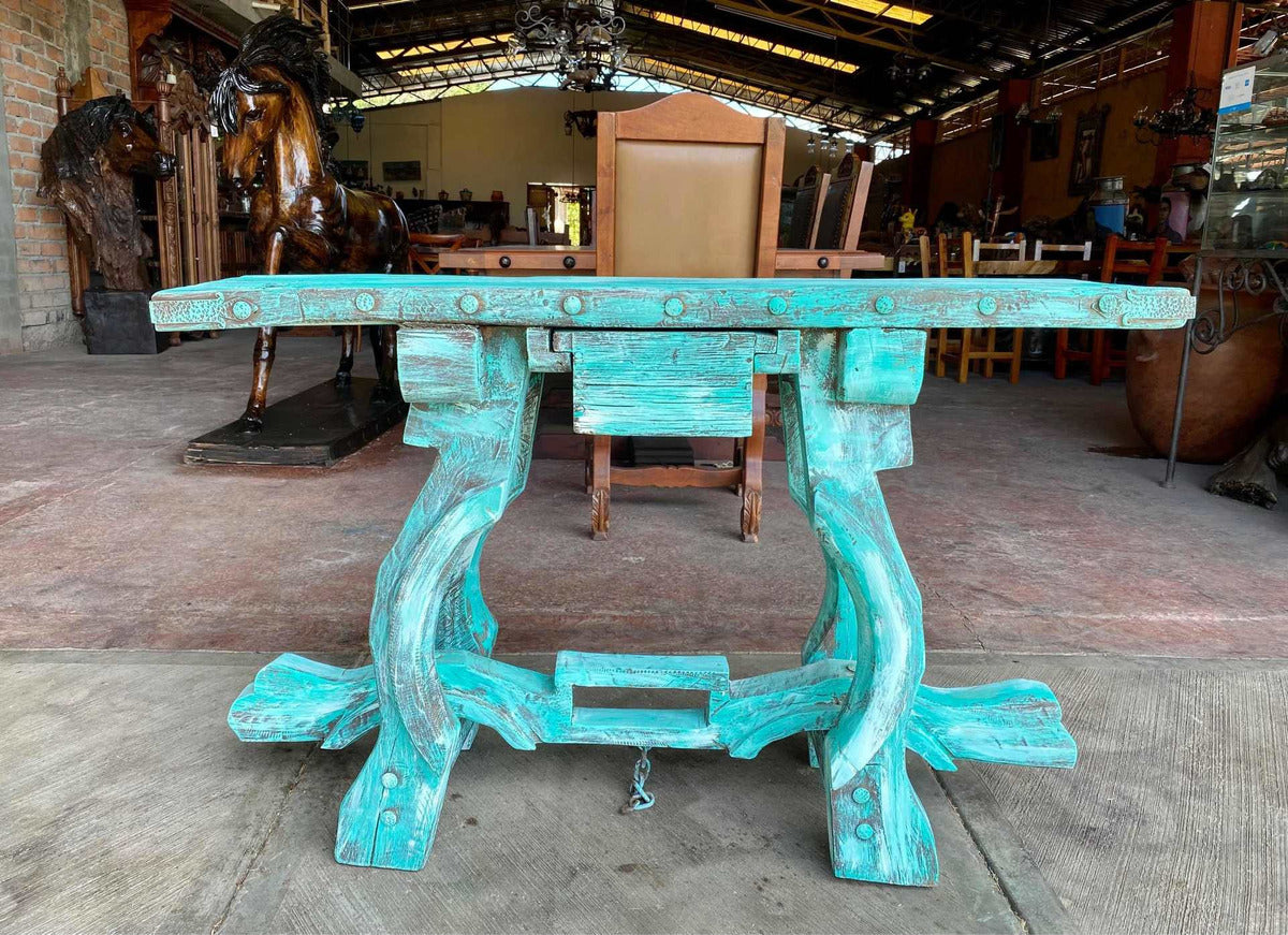 Original Credenza Stripped Antique Door and Yoke Legs