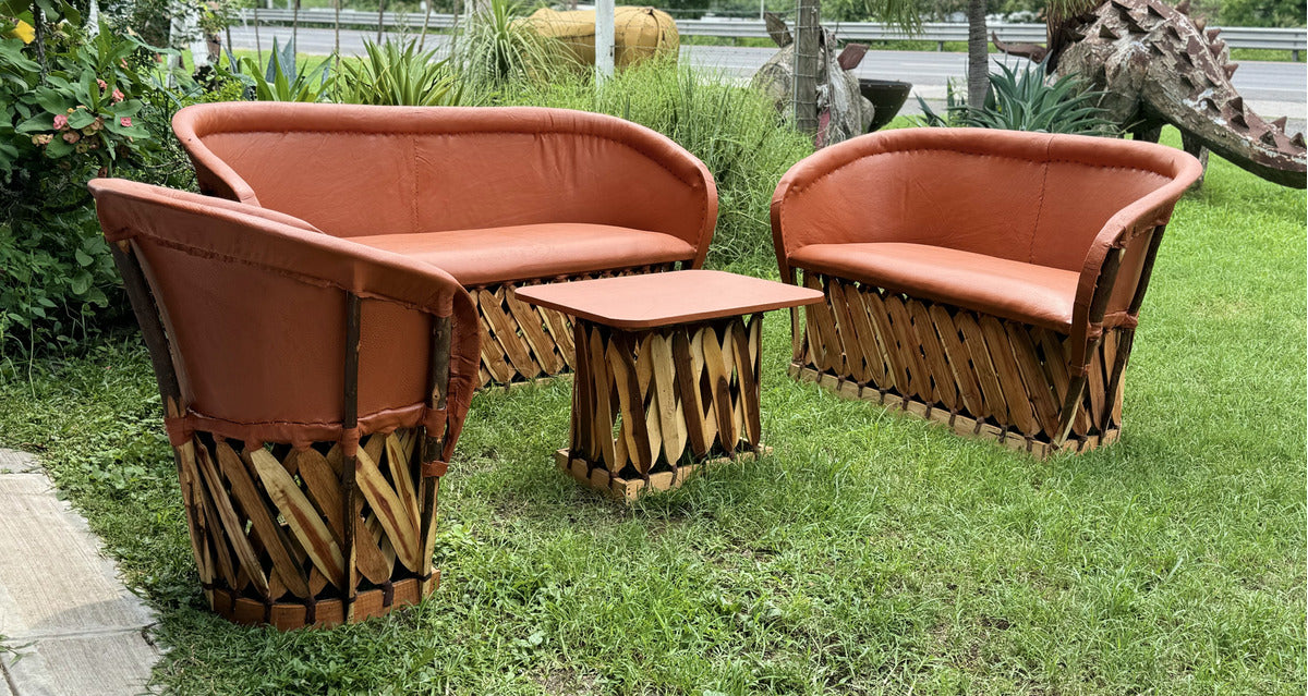 Equipal's Handcrafted Room in Antique-Style Wood and Leather.