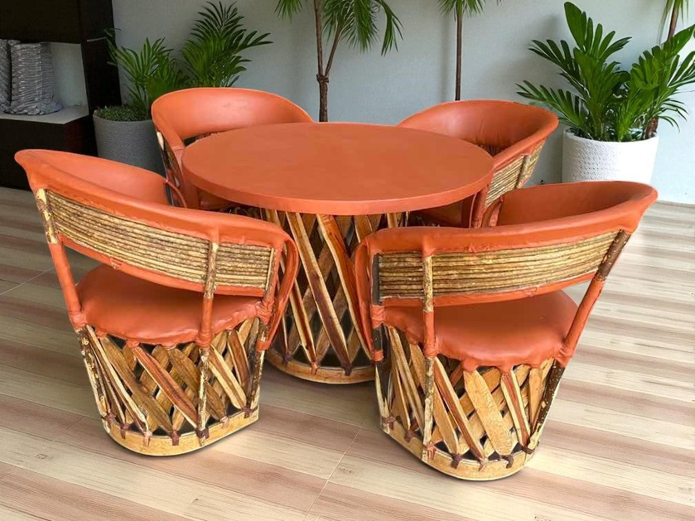 Comedor De Equipales Cancun Estilo Antiguo. Gran Calidad