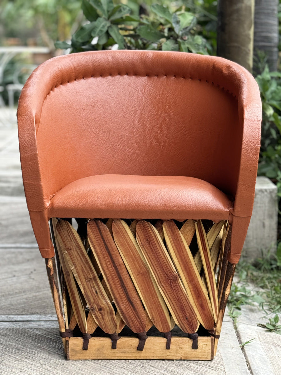 Equipal's Handcrafted Room in Antique-Style Wood and Leather.