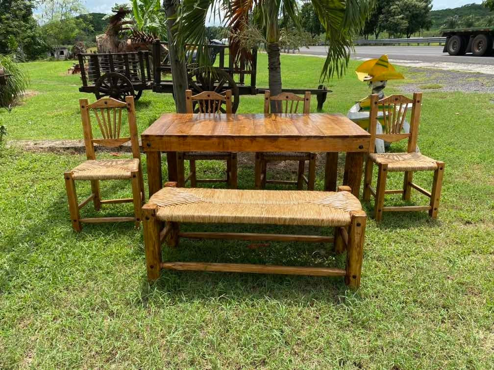 Beautiful, Sustainable, Handcrafted Wood Dining Room, Very Comfortable