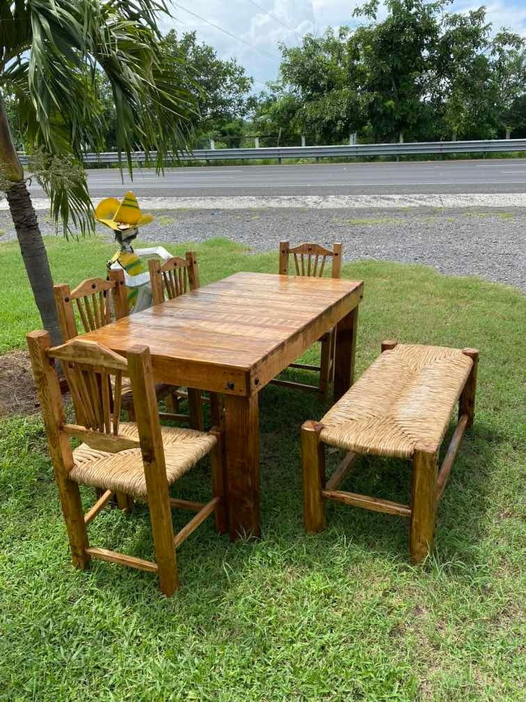 Beautiful, Sustainable, Handcrafted Wood Dining Room, Very Comfortable