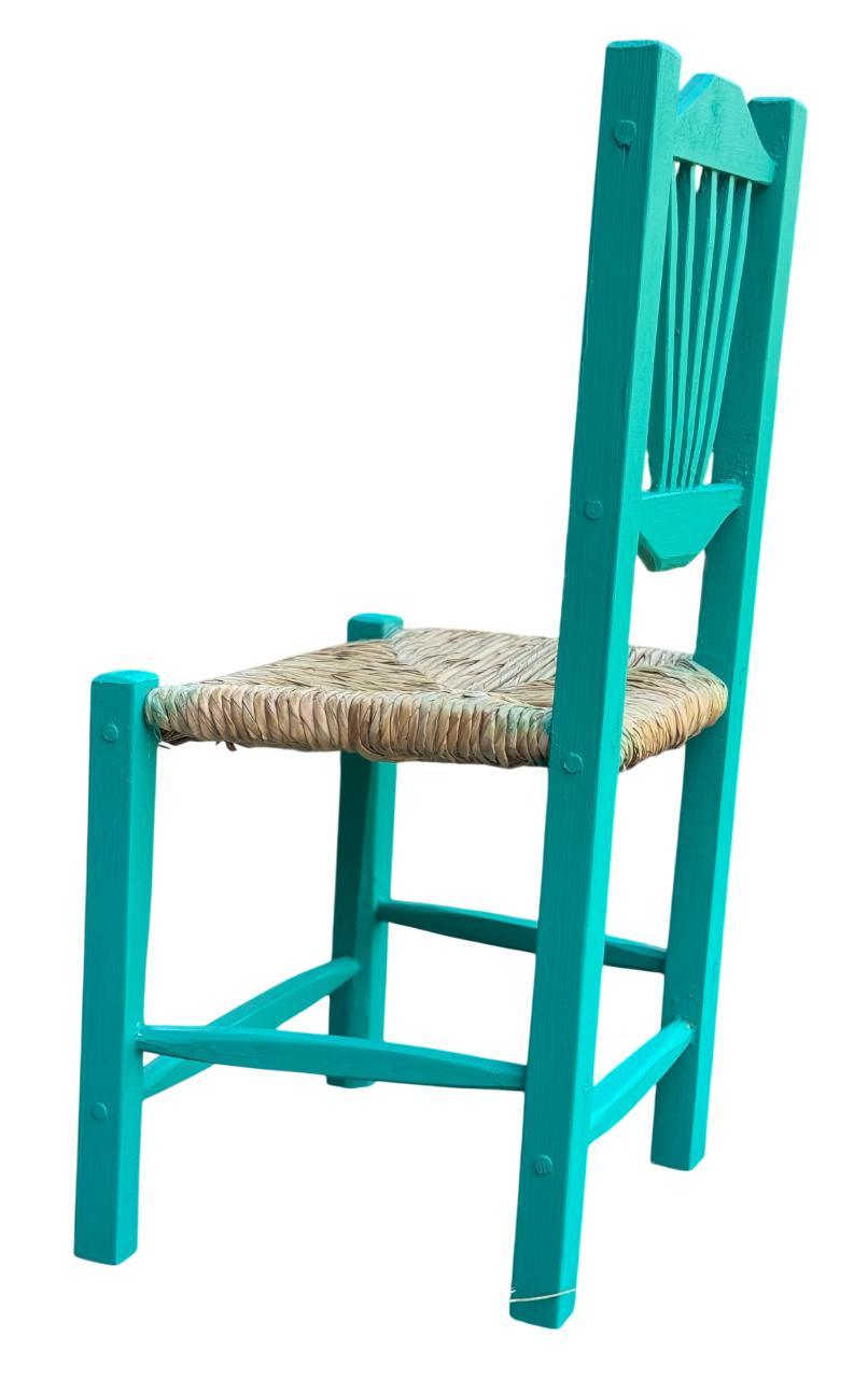 Hermosa Silla Artesanal Tejida Vintage Antiguo