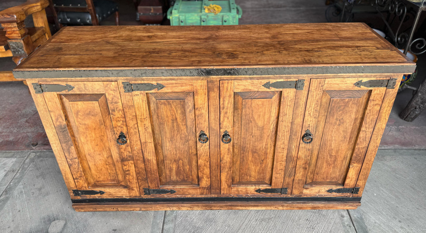 Antique style oak wood buffet