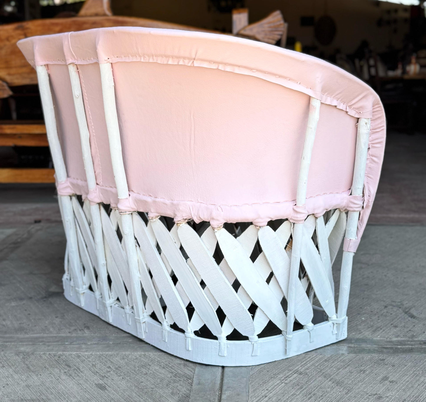Handmade Love Seat Equipal 2 Person Antique Style Armchair for Living Room and Adults