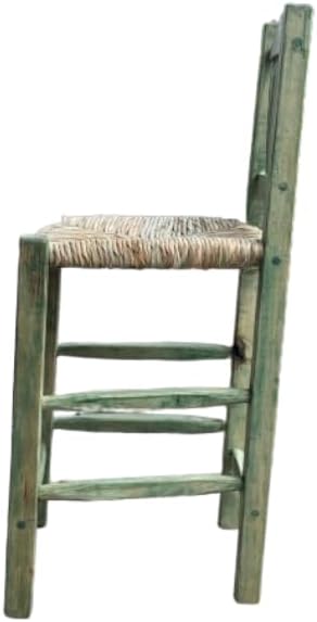 Sustainable Oak Wood Bar Stool, Green 