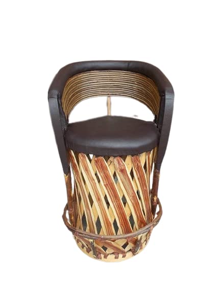 Antique Style Equipal Bar Stool for Cantina Bar. 