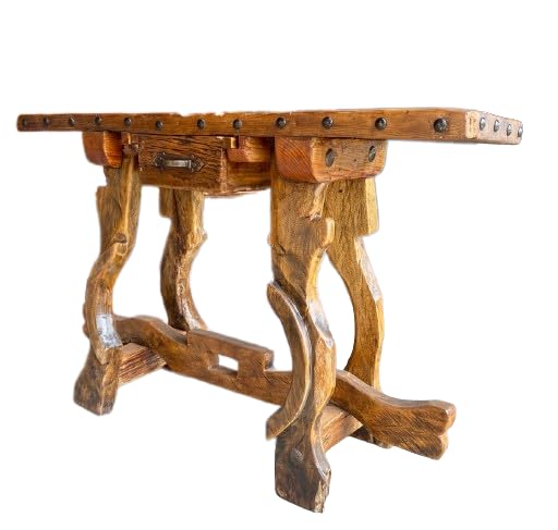 Original Credenza Coqueta Puerta Antigua Y Patas De Yugos