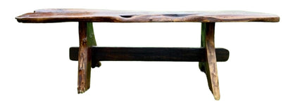 Mesa De Tablones De Madera De Mezquite.