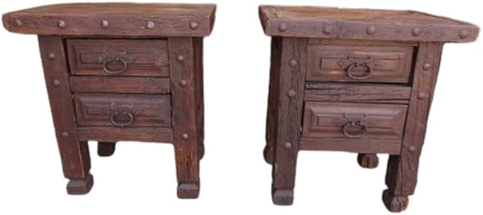 Muebles Rústicos Mexicanos, Juego de 2 Mesas de Cocina, Antiguos