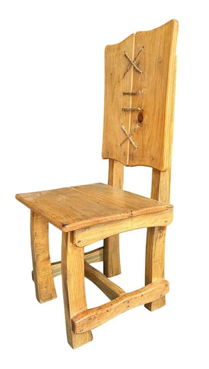 Silla Artesanal Madera Sustentable Estilo Antiguo