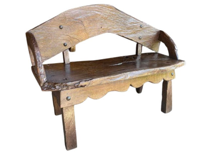 Banco de madera de mezquite antiguo de 2 pulgadas de grosor, 100 años, hecho a mano