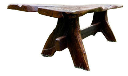 Mesa De Tablones De Madera De Mezquite.