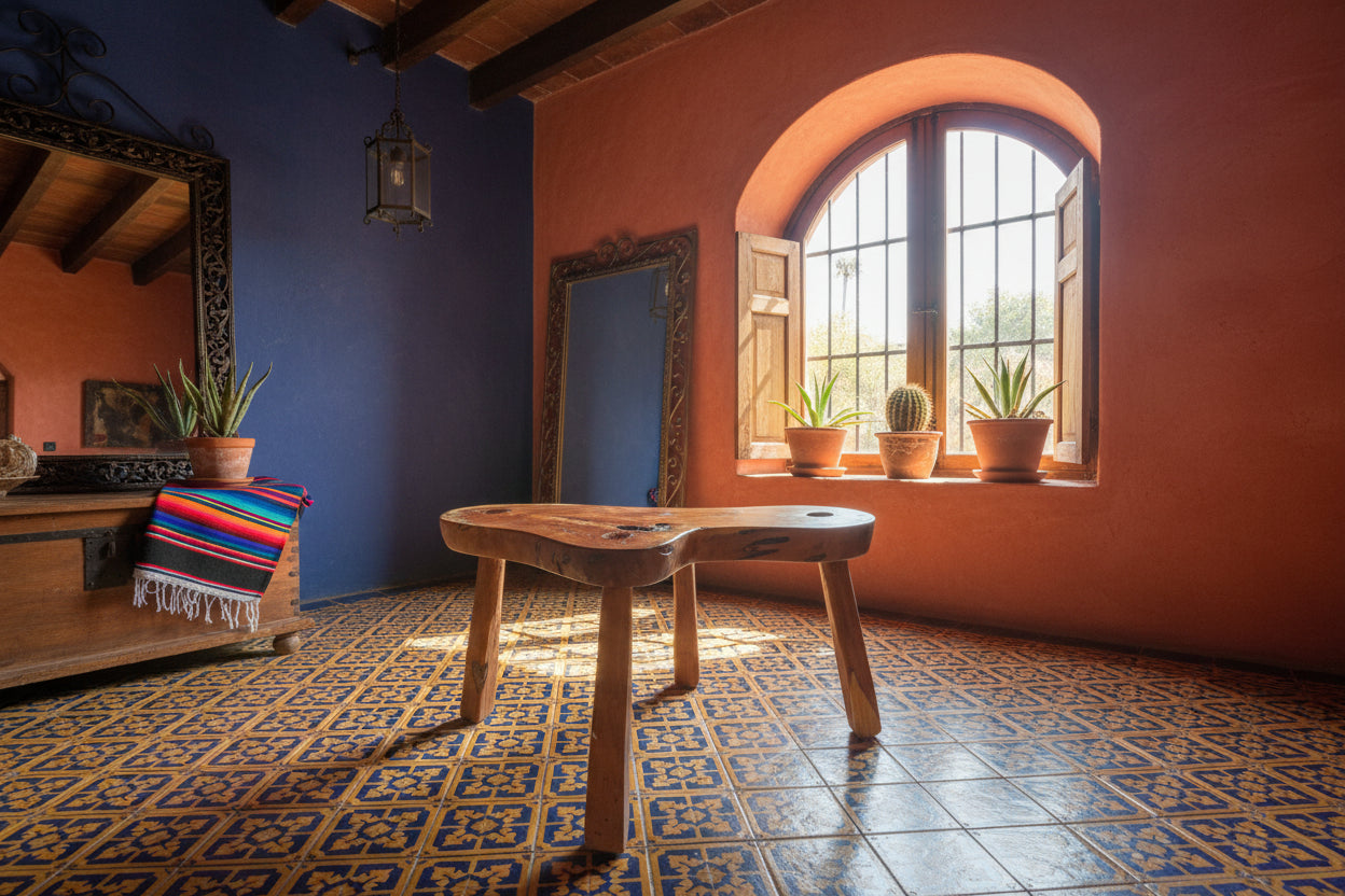 Banco Artesanal De Madera Y Forja Estilo Antiguo.