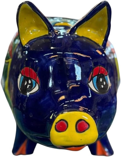 Bella Maceta Cerdo Exclusivo En Talavera Fina Estilo