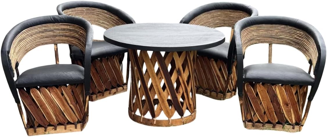 Comedor De Equípales Estilo Varas Antiguo. Gran Calidad