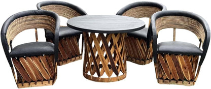 Comedor De Equípales Estilo Varas Antiguo. Gran Calidad