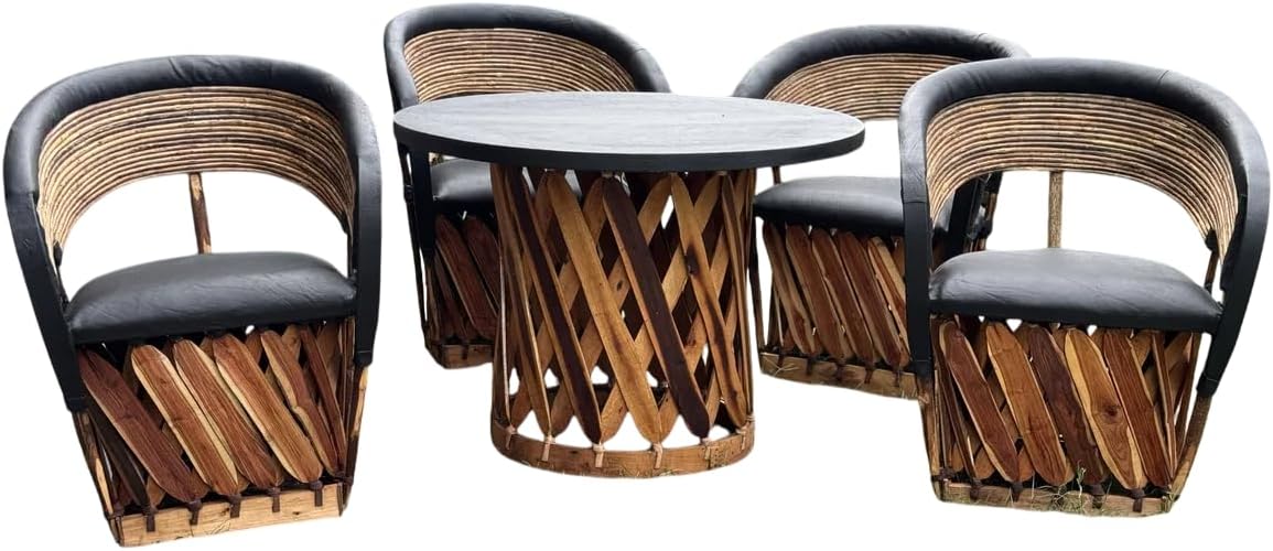 Comedor De Equípales Estilo Varas Antiguo. Gran Calidad