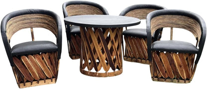 Comedor De Equípales Estilo Varas Antiguo. Gran Calidad
