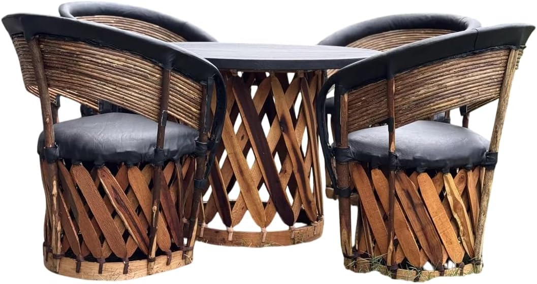 Comedor De Equípales Estilo Varas Antiguo. Gran Calidad