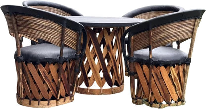 Comedor De Equípales Estilo Varas Antiguo. Gran Calidad