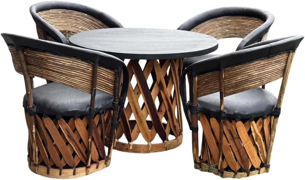 Comedor De Equípales Estilo Varas Antiguo. Gran Calidad