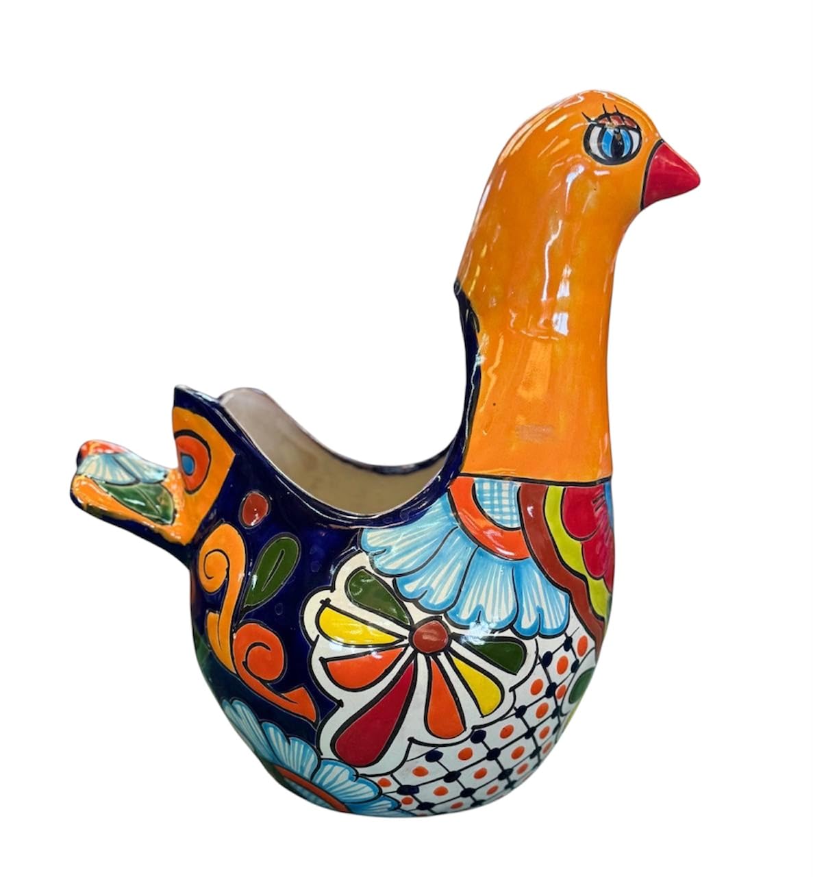 Fine Talavera Artisan Paloma Pot in Antique Style.