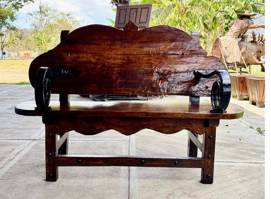 Antigua Y Original Banca Rustica Para 2 Personas.