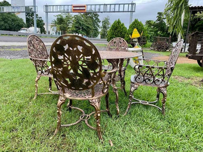 Comedor Artesanal Aluminio Reforzado Estilo Rosas Antiguo