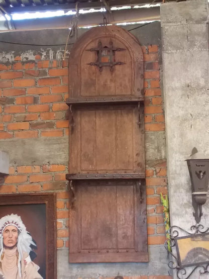 Antigua Y Original Puerta De Madera Alacena Ventana Calabozo