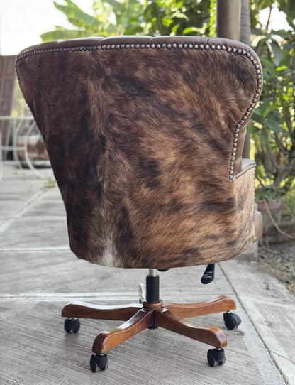 Silla Sillón Giratorio para Escritorio Estilo Antiguo