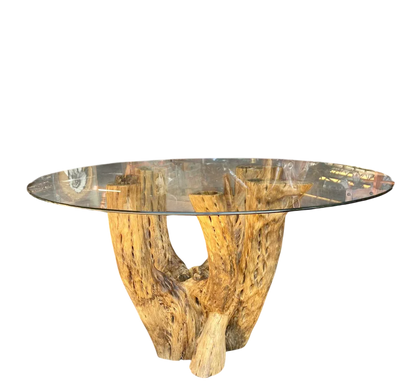 Dining Table Base 4 to 6 Chairs Cactus Wood Antique Style.