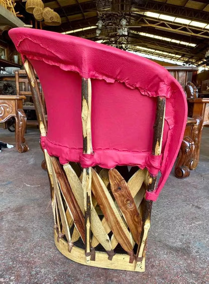 Silla Equipal Artesanal Tradicional Estilo Antiguo.